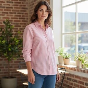 H&M striped cotton button down - sz small